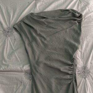 Chic One Shoulder Gray Dress